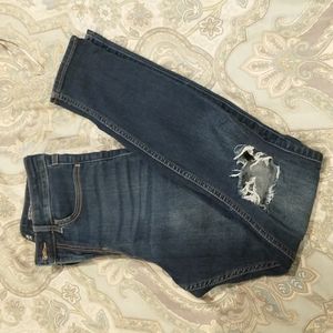 LAST CHANCE Hollister Ripped High-Rise Super Skinny Jeans, Size 3S